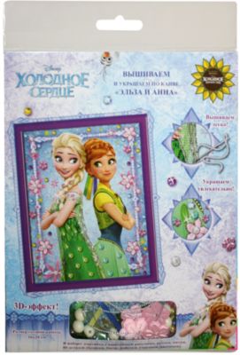 Вышивка и украшение по канве "Эльза и Анна", Холодное сердце