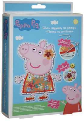 Шьем игрушку из фетра "Пеппа на отдыхе", Peppa Pig