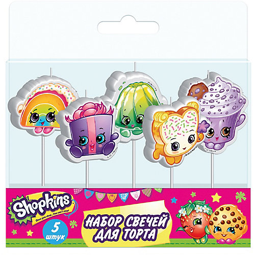 Cвечи на палочках, 5 шт., "5 сезон", Shopkins от Росмэн