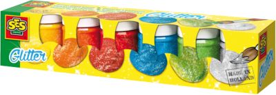 Plakatfarben Glitzer, 6 x 50 ml