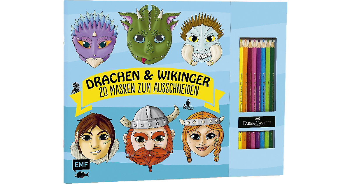 Buch - Drachen & Wikinger: 20 Masken zum Ausmalen und Ausschneiden