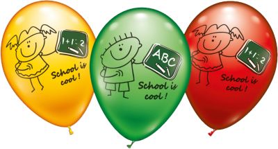 Luftballons School is cool, 6 Stück