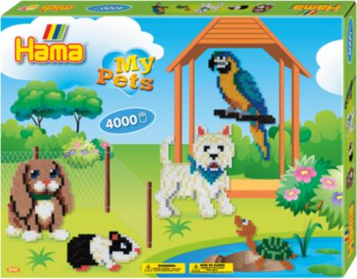HAMA 3147 Geschenkset Haustiere, 4.000 midi-Perlen & Zubehr