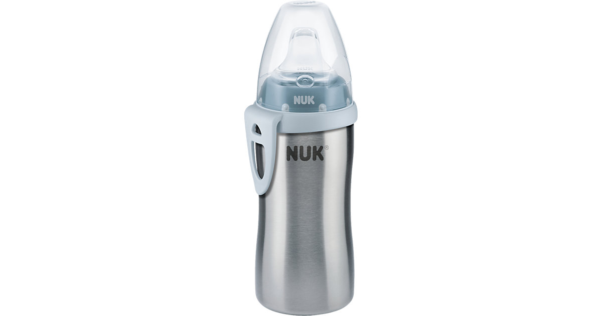 NUK · NUK Trinkflasche Active Cup aus Edelstahl Design: blau ab 12. Monate NUK · NUK Trinkflasche Active Cup aus Edelstahl Design: blau ab 12. Monate