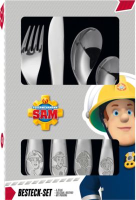 Kinderbesteckset Edelstahl Feuerwehrmann Sam, 4-tlg. 2