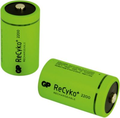 GP Akkus 2er Blister (D, Mono, LR 20, AM-1, UM-1) NiMH ReCyko+ D 2200 mAh