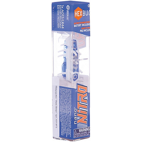 Микро-робот "Nano Nitro Single", бело-синий, Hexbug от Hexbug