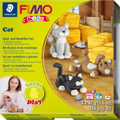 Fimo kids Form & Play Set "Pet" ofenhärtendes Knetgummi mit Anleitung für Tiere 