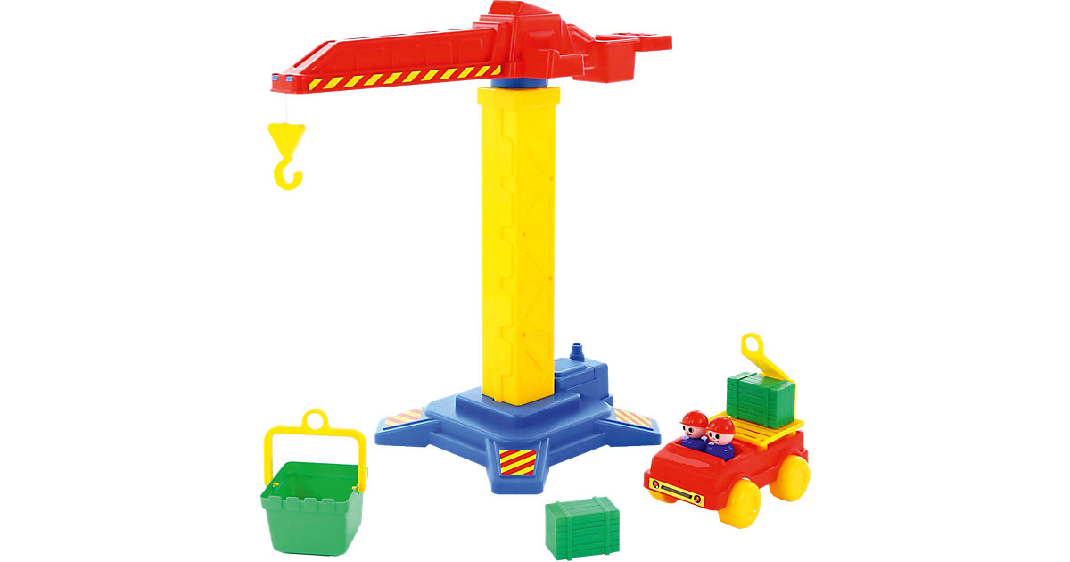 Wader · Baukranset mit Auto, 8-tlg. Wader · Baukranset mit Auto, 8-tlg.