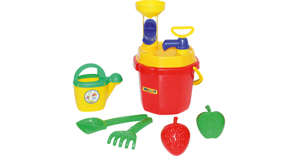 Wader · WADER Eimergarnitur mit Wasserpumpe und Wassermühle, 7-tlg. Wader · WADER Eimergarnitur mit Wasserpumpe und Wassermühle, 7-tlg.