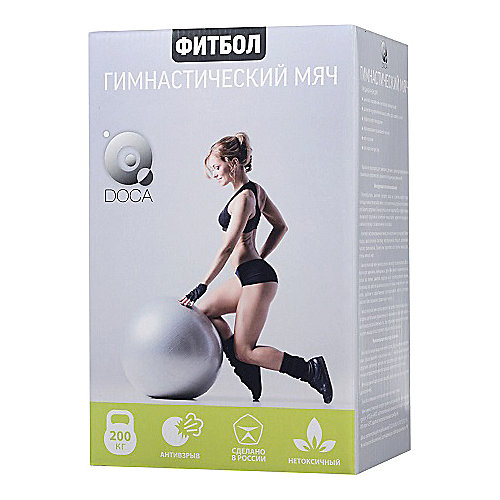 Мяч гимнастический (Фитбол), ∅75см голубой, DOKA от DOKA