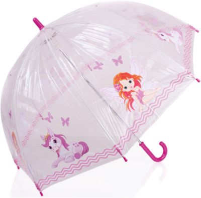 Зонт-трость, детский, рисунок "Розовый пони"