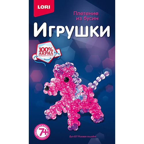 Плетение из бусин "Розовая лошадка" от LORI