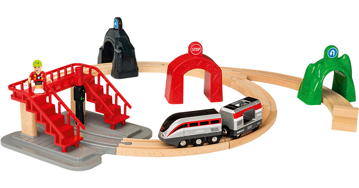 Brio · Großes Smart Tech Reisezug Set mit Action Tunnels Brio · Großes Smart Tech Reisezug Set mit Action Tunnels