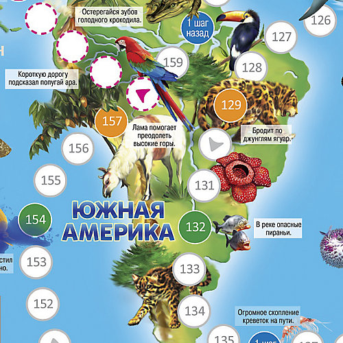 Игра-ходилка с фишками "Животный мир Земли"