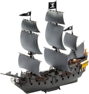 Image of Black Pearl aus Fluch der Karibik easy-click-system, Segelschiff, Revell Bausatz zum Zusammenstecken im Maßstab 1:150, 112 Teile, 26 cm