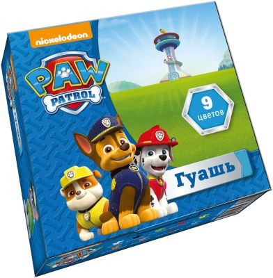 Гуашь «Щенячий патруль», 9 цветов