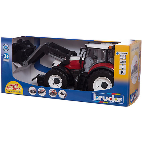 Машинка Bruder Трактор Steyr 6300 Terrus CVT c погрузчиком от Bruder