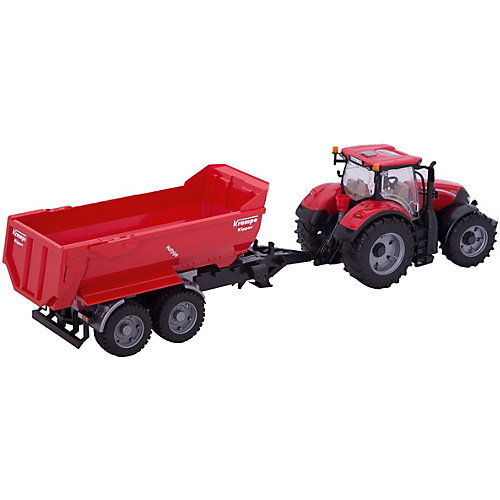 Машинка Bruder Трактор Case IH Optum 300 CVX с прицепом Krampe Tandem-Halfpipe от Bruder