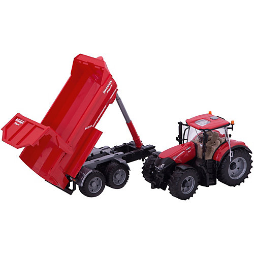 Машинка Bruder Трактор Case IH Optum 300 CVX с прицепом Krampe Tandem-Halfpipe от Bruder