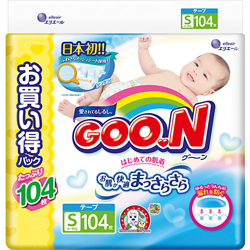 Подгузники ULTRA JUMBO PACK, S 4-8 кг., 104 шт., Goon от Goon