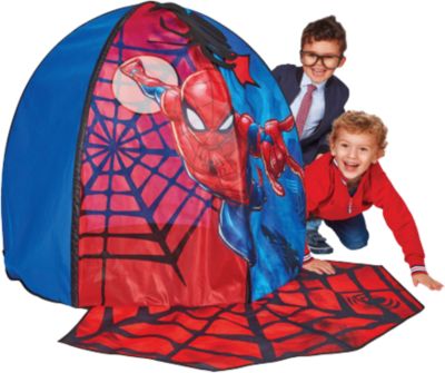 Spielzelt, Spiderman, mit Trmatte, rot