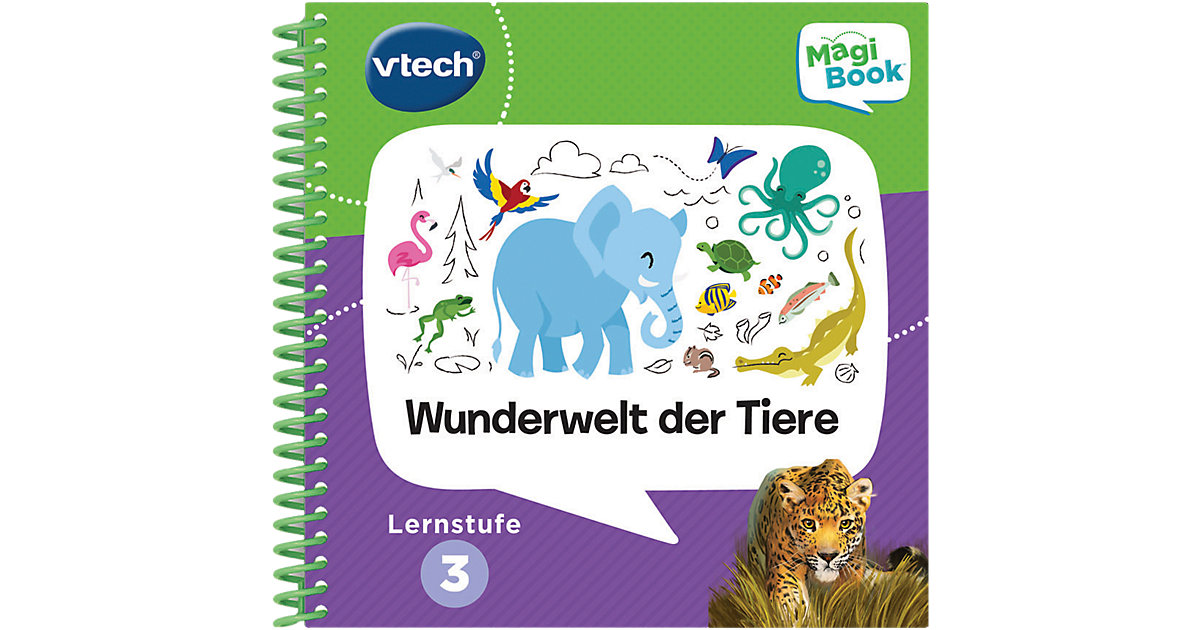 Brettspiele/Lernspiele: Vtech MagiBook Lernbuch, Lernstufe 3 - Wunderwelt der Tiere