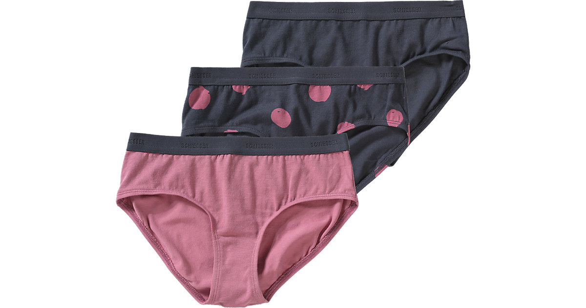3er-Pack Panties rosa/grau Gr. 140 Mädchen Kinder
