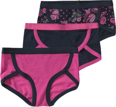 Schiesser Mädchen Slip 2er Pack Schwarz - Weicher Baumwollslip | Mattglänzend & Bequem