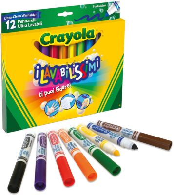 Фломастеры "Супер чисто", 12 шт., Crayola