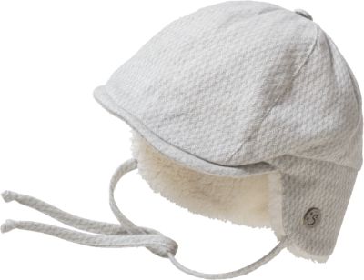 Baby Schieberm�tze zum Binden grau Gr. 45 Jungen Baby