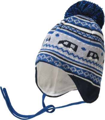 Baby Bommelm�tze zum Binden blau Gr. 49 Jungen Kleinkinder