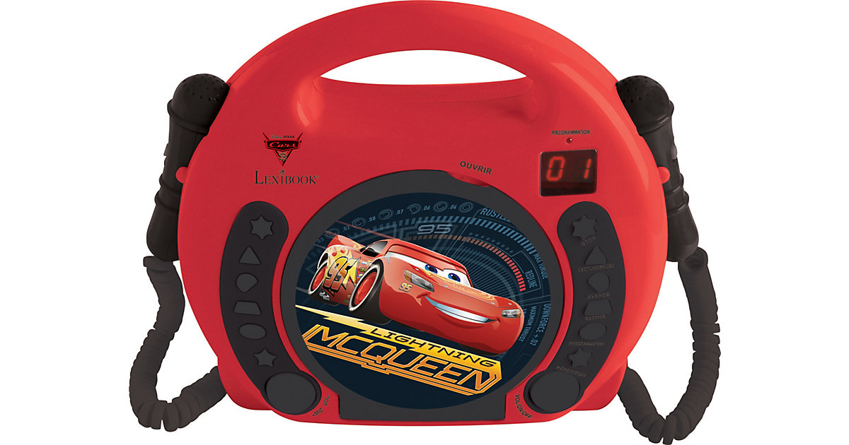 Disney Cars Kinder CD Player mit 2 Mikrofonen rot