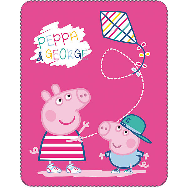 Peppa Pig Wutz Fleecedecke Schmusedecke pink 110 x 140 cm