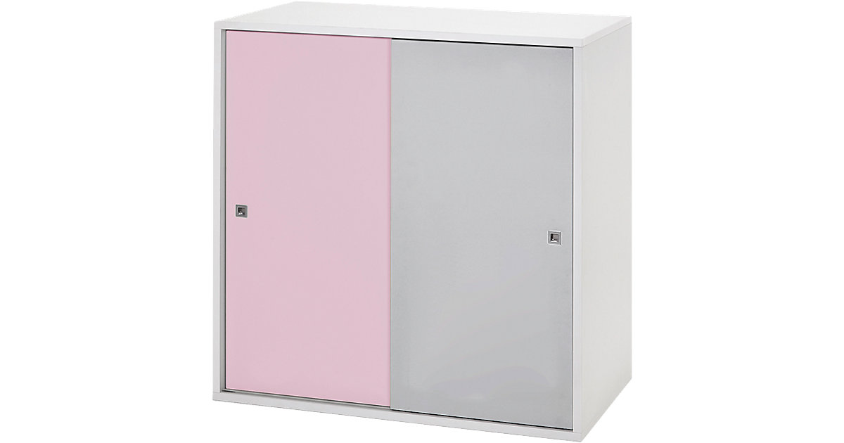 Schardt · Schardt Korpus mit 2 großen Schiebetüren Clic rosa / grau Schardt · Schardt Korpus mit 2 großen Schiebetüren Clic rosa / grau