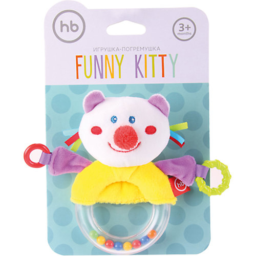 Погремушка-пищалка Funny Kitty, Happy baby от Happy Baby