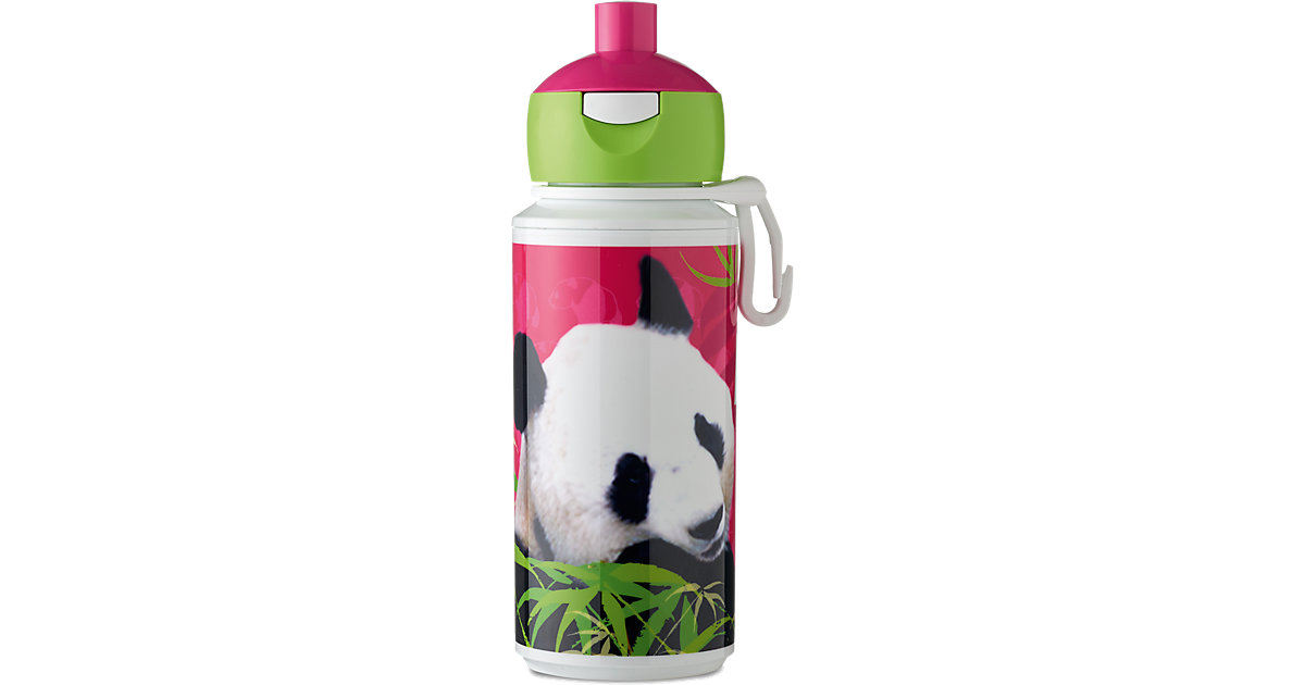 Trinkflasche Campus pop-up Animal Planet Panda, 275 ml pink/weiß