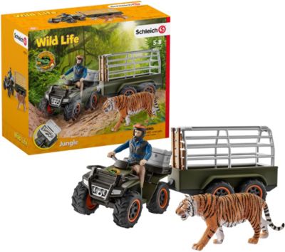 Schleich Wild Life 42351 Quad mit Anhänger und Ranger  Neu 