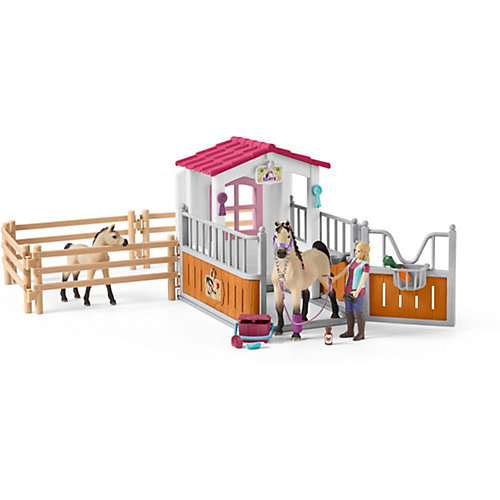 Игровой набор Schleich "Стойло с арабской лошадью и жеребенком" от Schleich