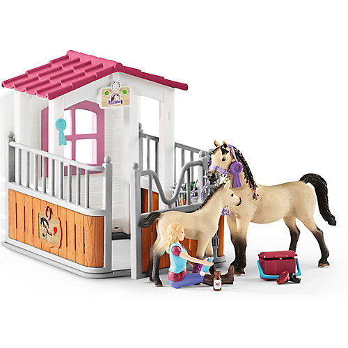 Игровой набор Schleich "Стойло с арабской лошадью и жеребенком" от Schleich