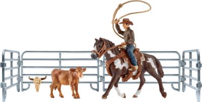 Schleich Saddle Bronc Riding mit Cowboy Spielzeug Spielfiguren Tierfigur NEU 