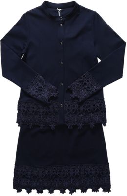 Комплект: пиджак и юбка для девочки Luminoso