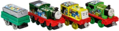 Набор из 3-х паровозиков с вагончиком, Томас и его друзья