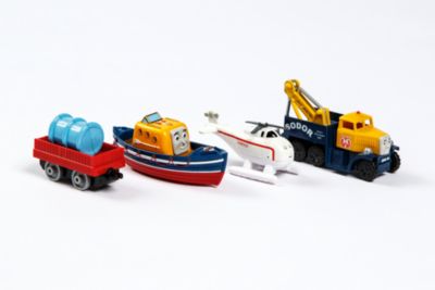 Набор из 3-х паровозиков с вагончиком, Томас и его друзья