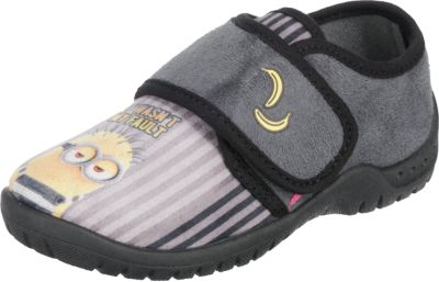 Minions Hausschuhe grau Gr. 27 Jungen Kleinkinder