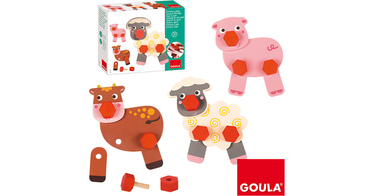 Goula · Schraubspiel Bauernhoftiere Goula · Schraubspiel Bauernhoftiere