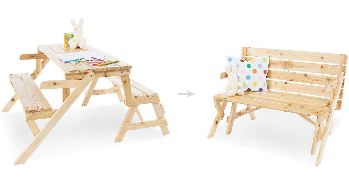 Kindersitzgarnitur und Gartenbank Elli 2in1 Kindersitzgarnitur und Gartenbank Elli 2in1