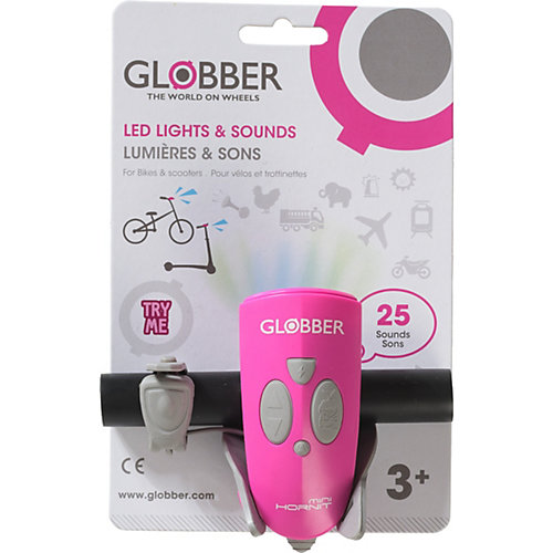 Электронный сигнал Globber «Mini Hornet», розовый от Globber