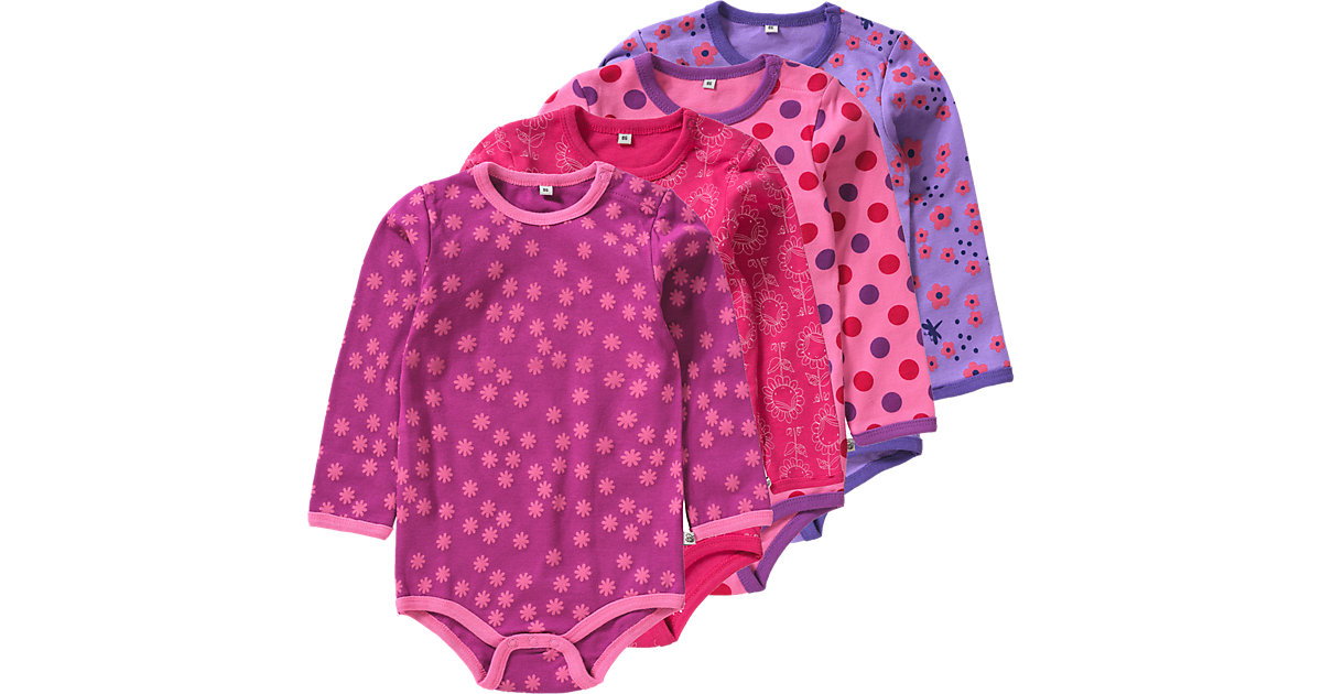 Pippi Langstrumpf · Langarmbodys 4er Pack Gr. 98 Mädchen Kleinkinder Pippi Langstrumpf · Langarmbodys 4er Pack Gr. 98 Mädchen Kleinkinder