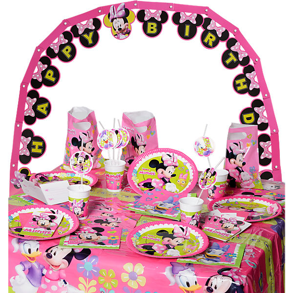 XL 61 Teile Disney Minnie Maus Einhorn Party Deko Set für 6 Kinder